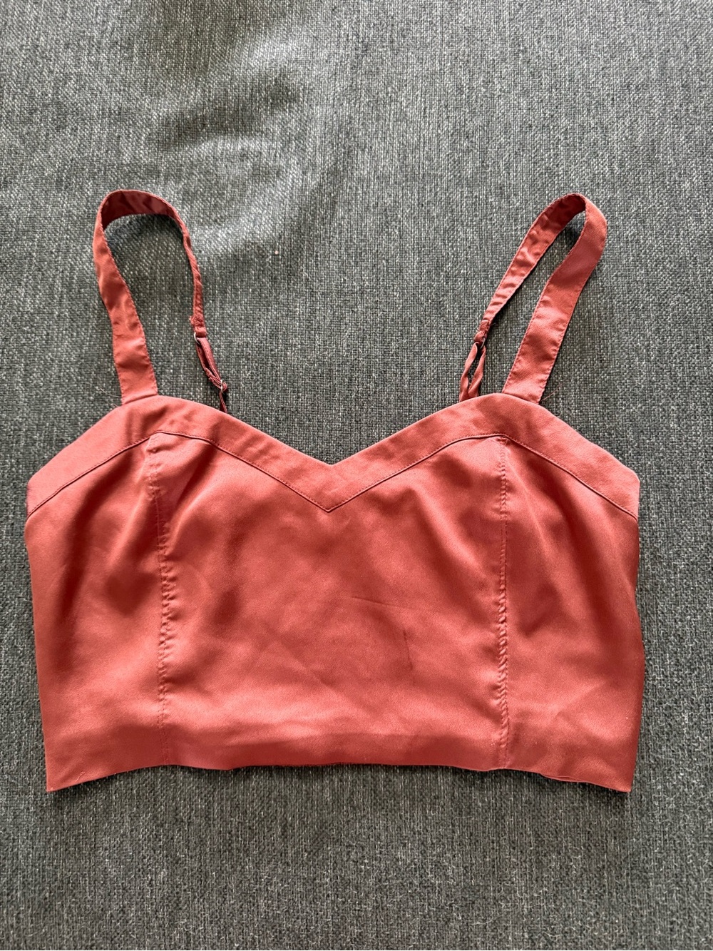 Abercrombie & ditch festival vibe Rust orange lined Cropped Cami Top Large